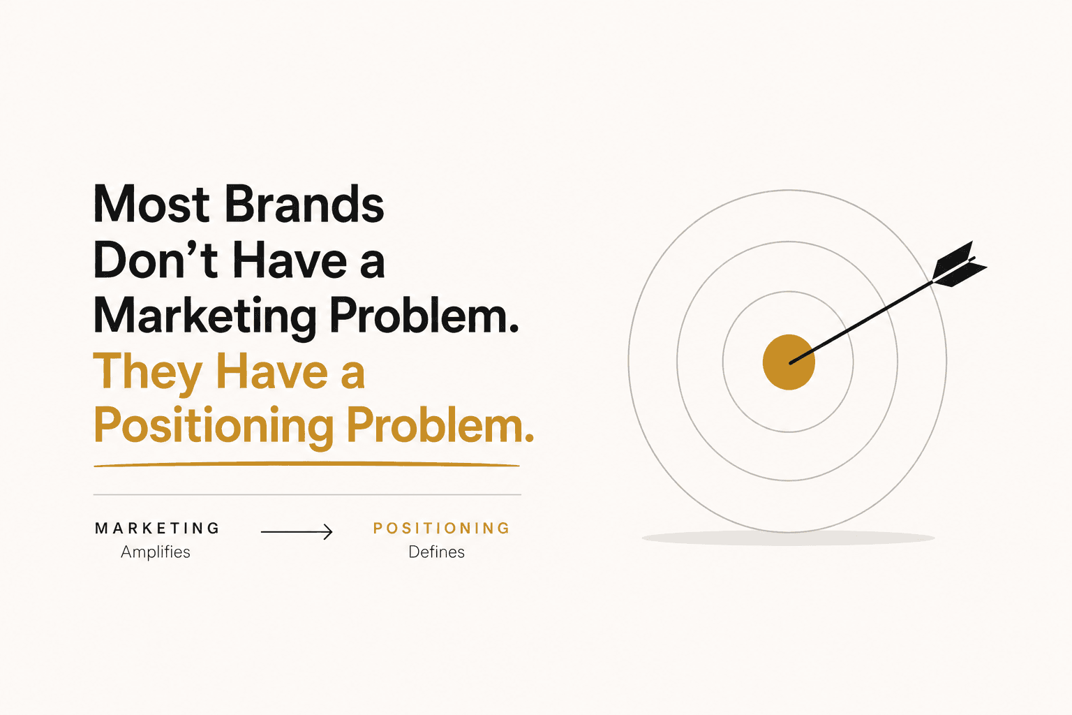 Why Most Brands Don't Have a Marketing Problem. They Have a Positioning Problem.